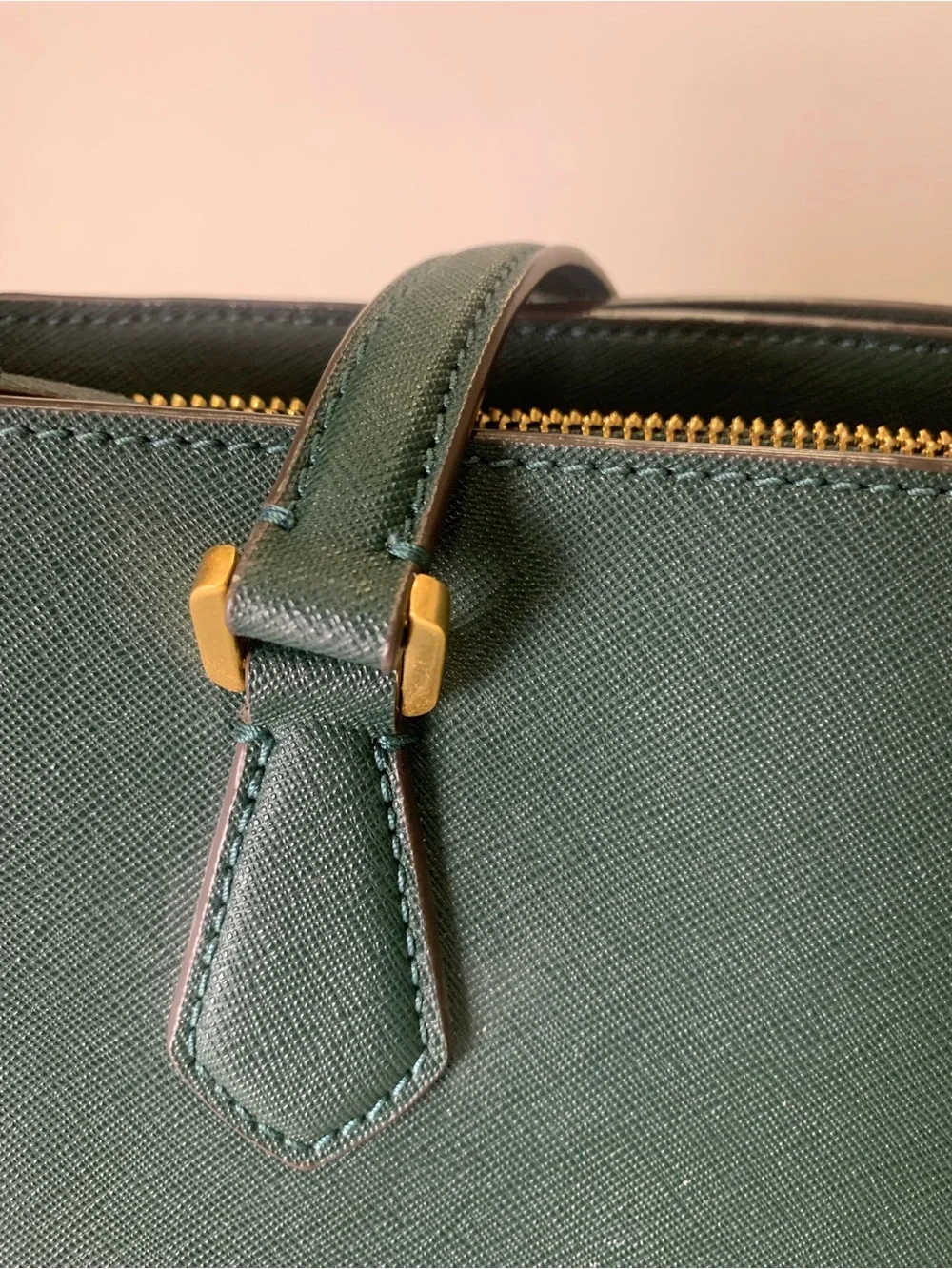 Tory Burch Robinson Tote Green Leather